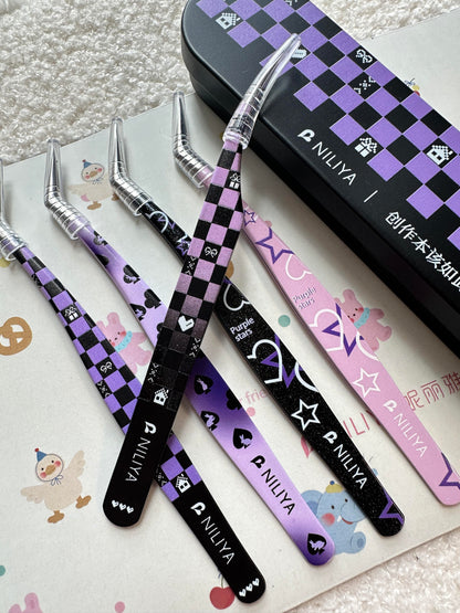 NILIYA Checkboard Dolphin&Feather