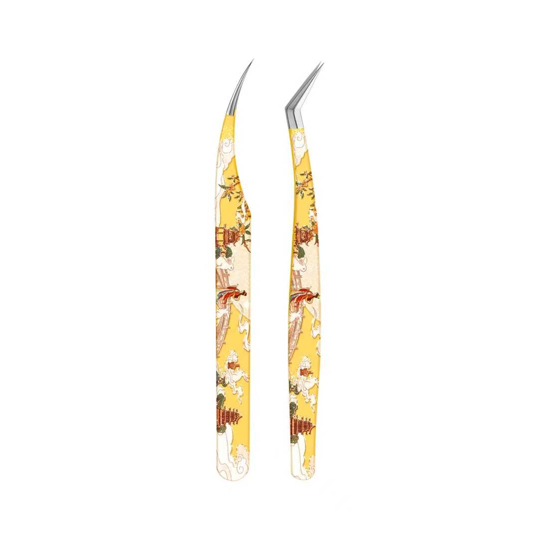 Wkaka Moon Palace Jade Glow · Mid-Autumn Limited Embossed Tweezers