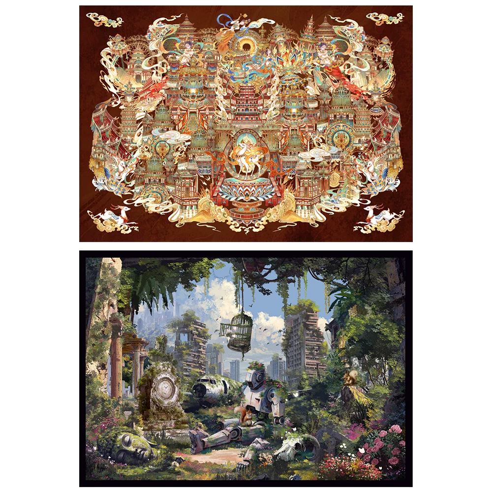 Fantasy and Futuristic Scene Stickers — 01