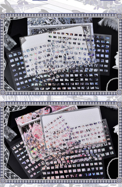 Holographic Silver Puzzle Scene Sticker Kit — 03