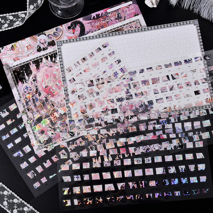 Holographic Silver Puzzle Scene Sticker Kit — 08
