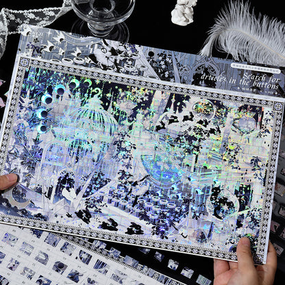 Holographic Silver Puzzle Scene Sticker Kit — 02