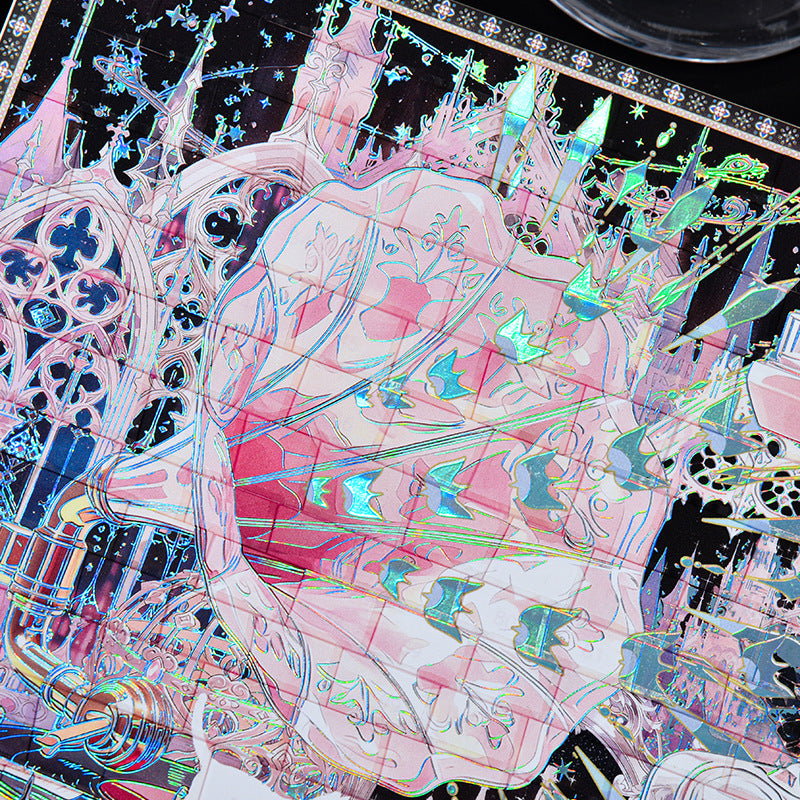 Holographic Silver Puzzle Scene Sticker Kit — 05