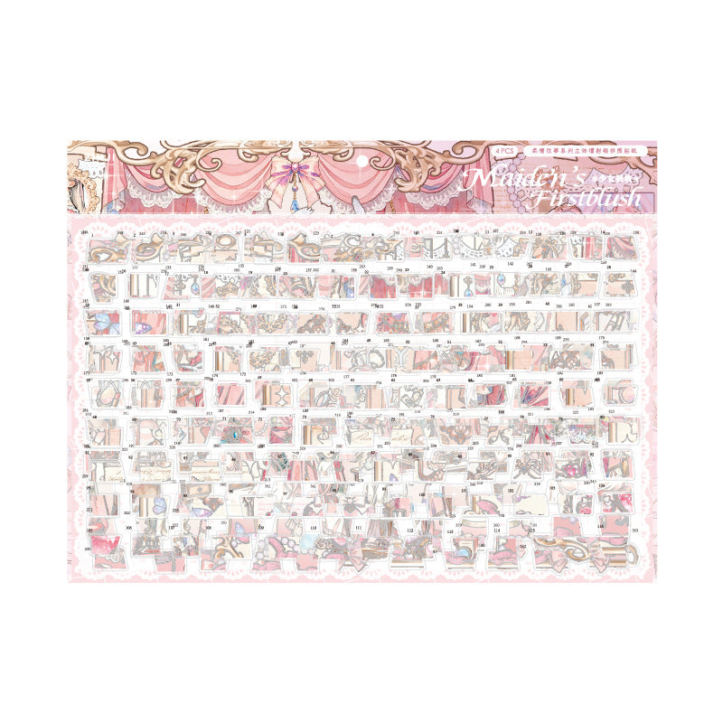 3D Holographic Silver Puzzle Scene Sticker Set — 16